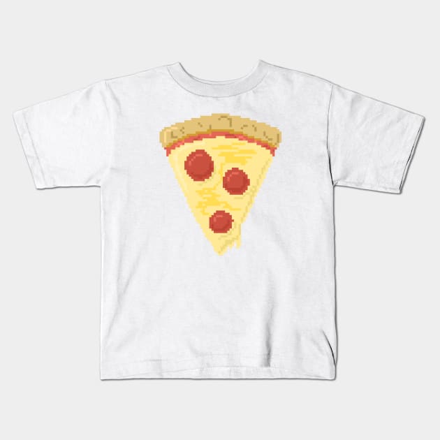 Slice of pepperoni pizza Kids T-Shirt by Zeeph